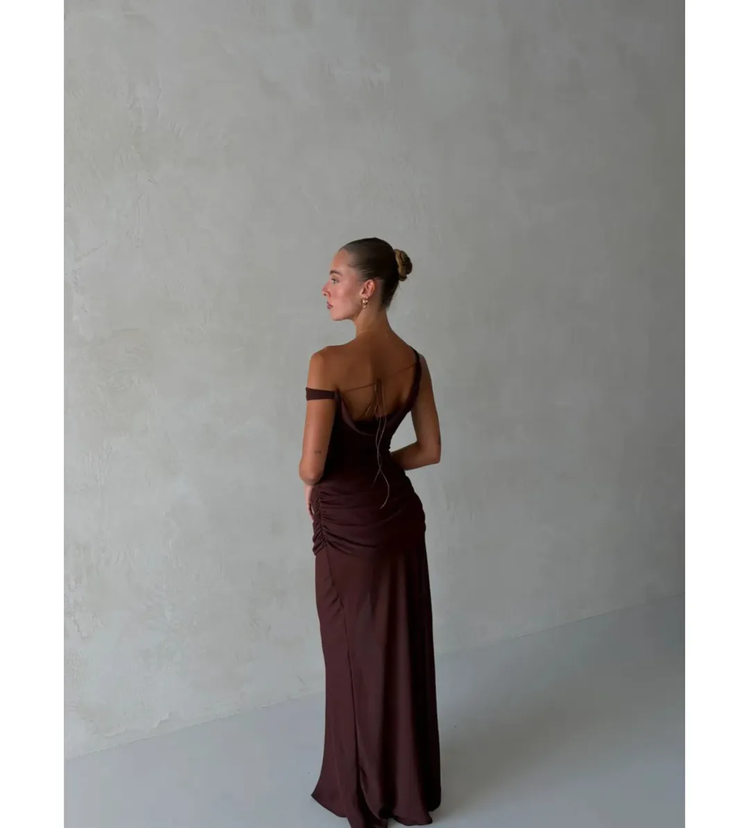 Natalie Rolt Cadence Gown Espresso Size 0 AU 6 for rent on The Volte - main image