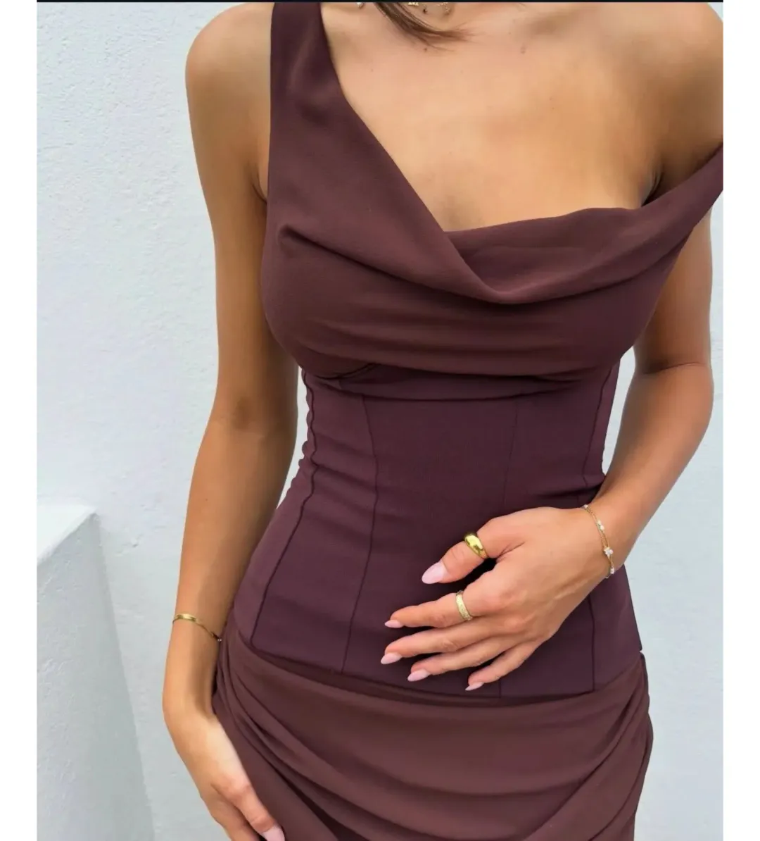 Natalie Rolt Cadence Gown Espresso Size 0 AU 6 for rent on The Volte - main image