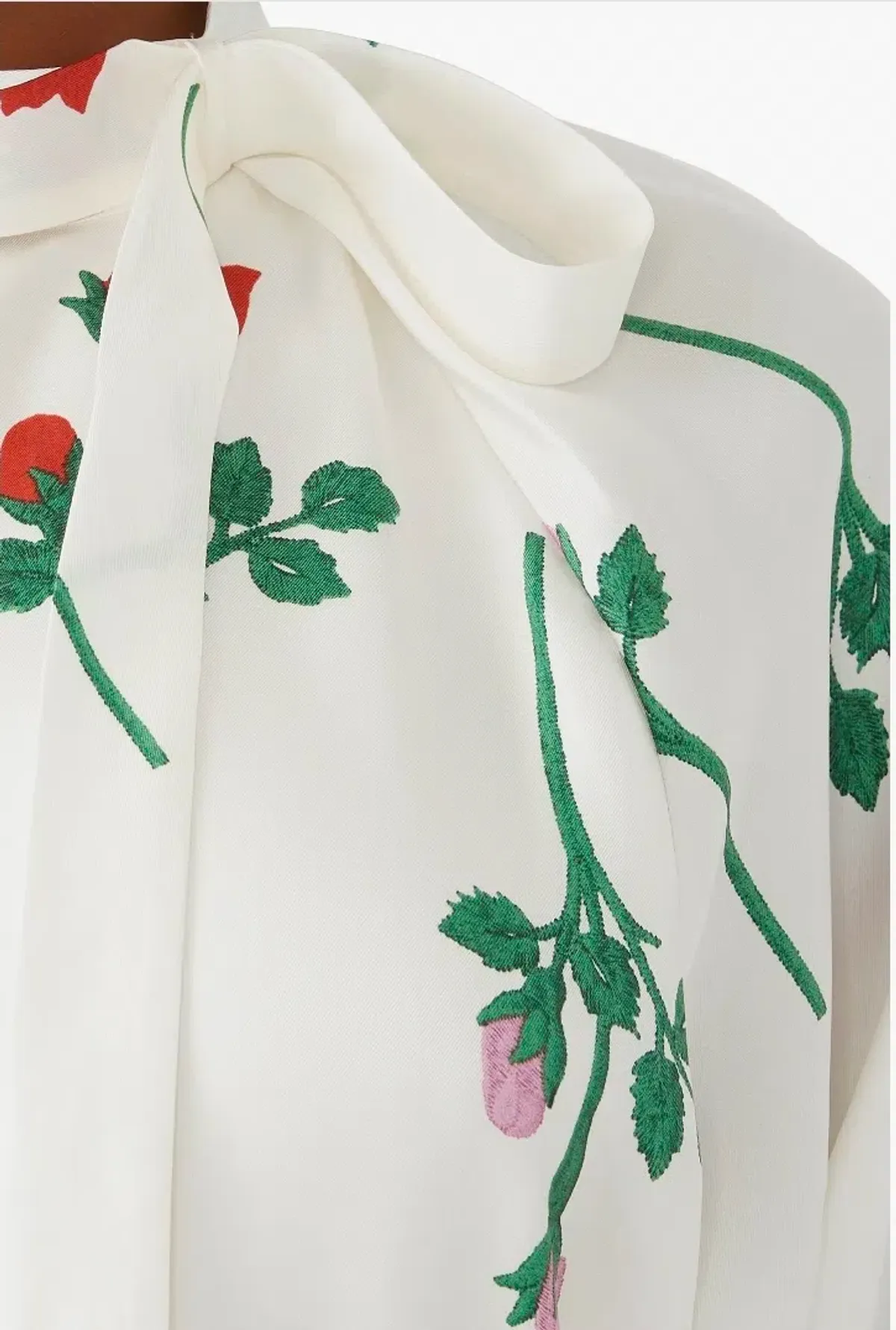 Oroton Rosebud Tie Neck Silk Dress Size 12 - Image 9