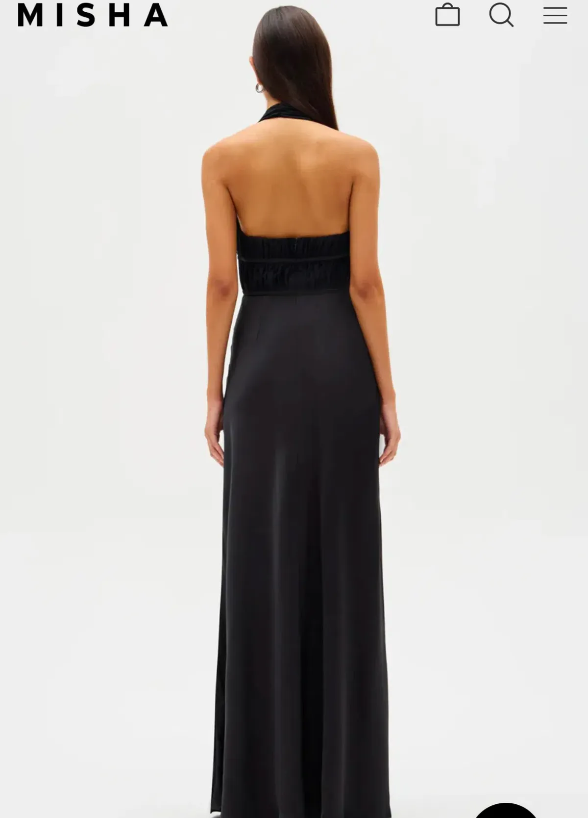MISHA CELINE SATIN MAXI DRESS - Image 2
