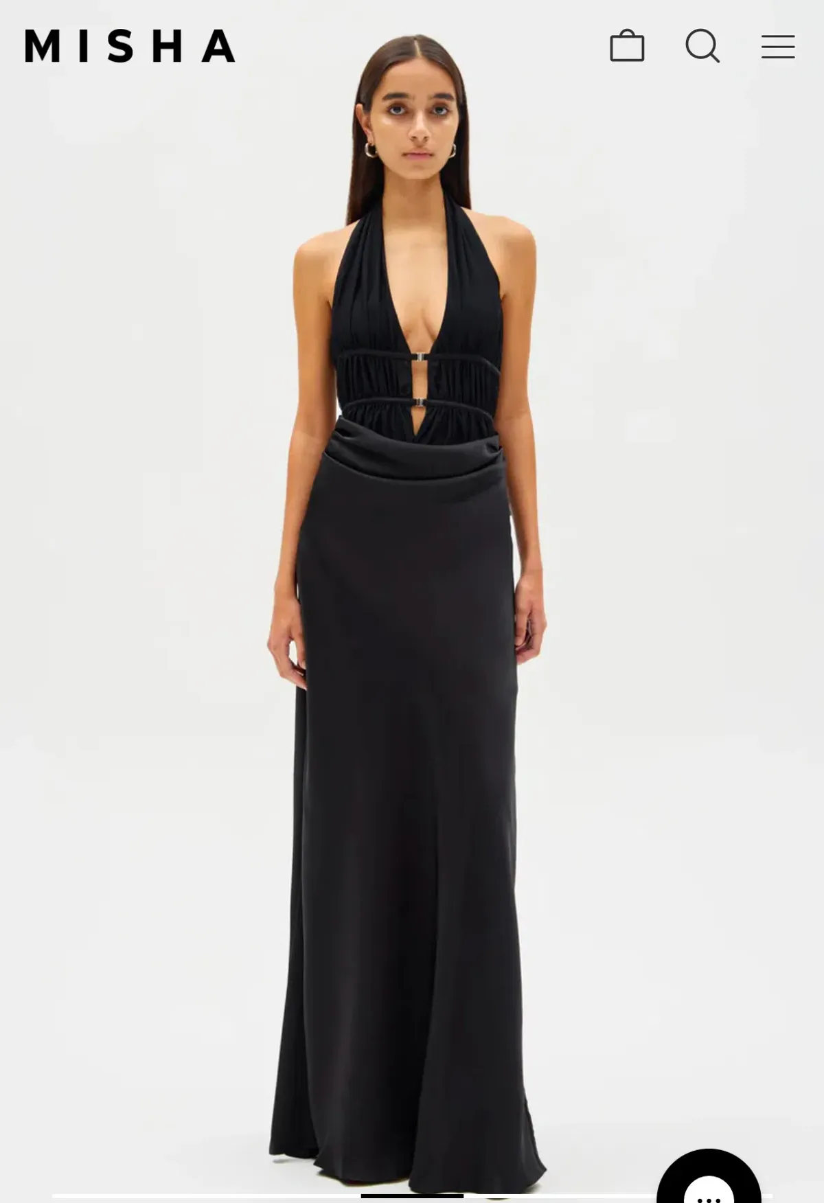 MISHA CELINE SATIN MAXI DRESS - Image 1
