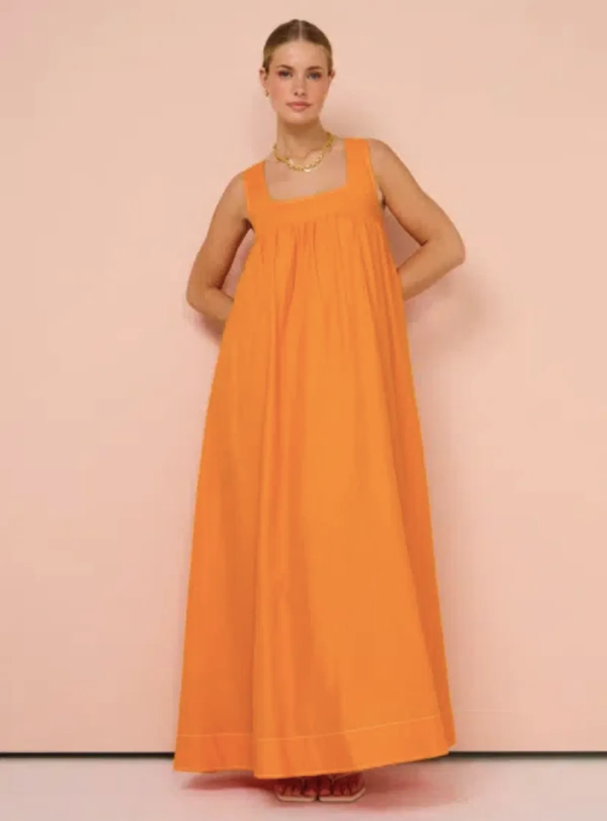 Hansen & Gretel Paloma Dress In Tangerine - Image 1