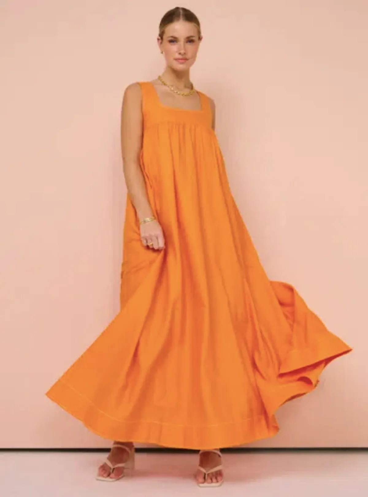 Hansen & Gretel Paloma Dress In Tangerine - Image 2