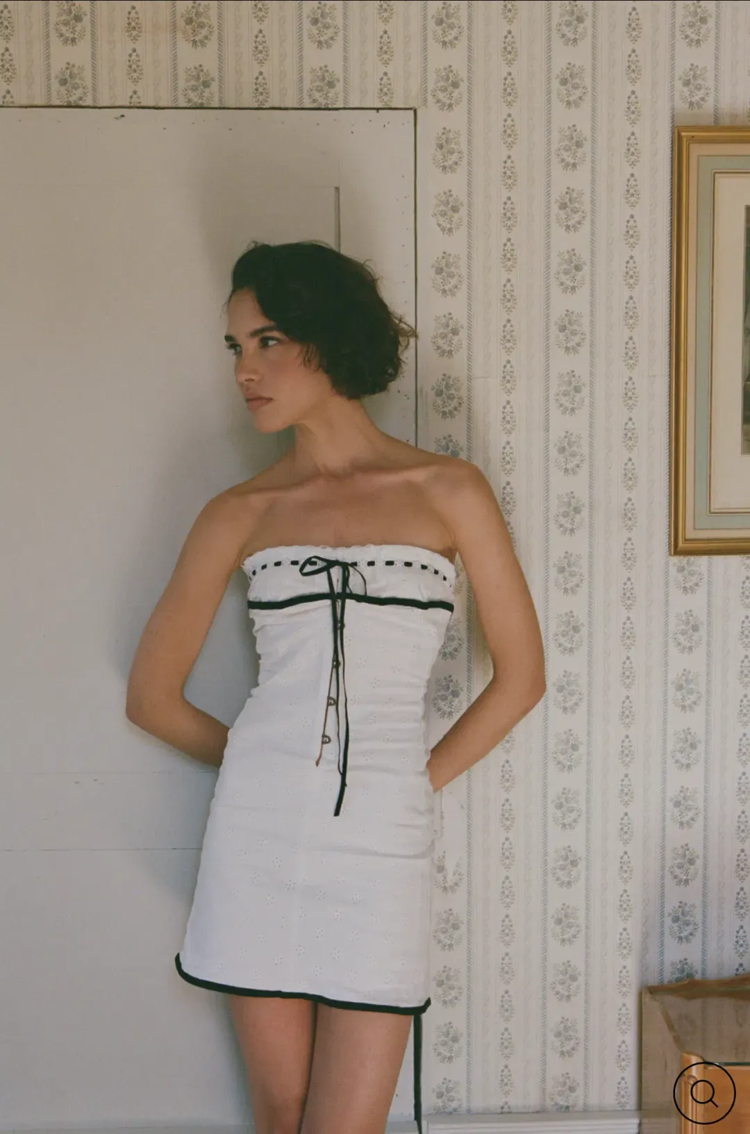 With Jean SABRIN DRESS | WHITE EMBROIDERY size S for rent on The Volte - main image