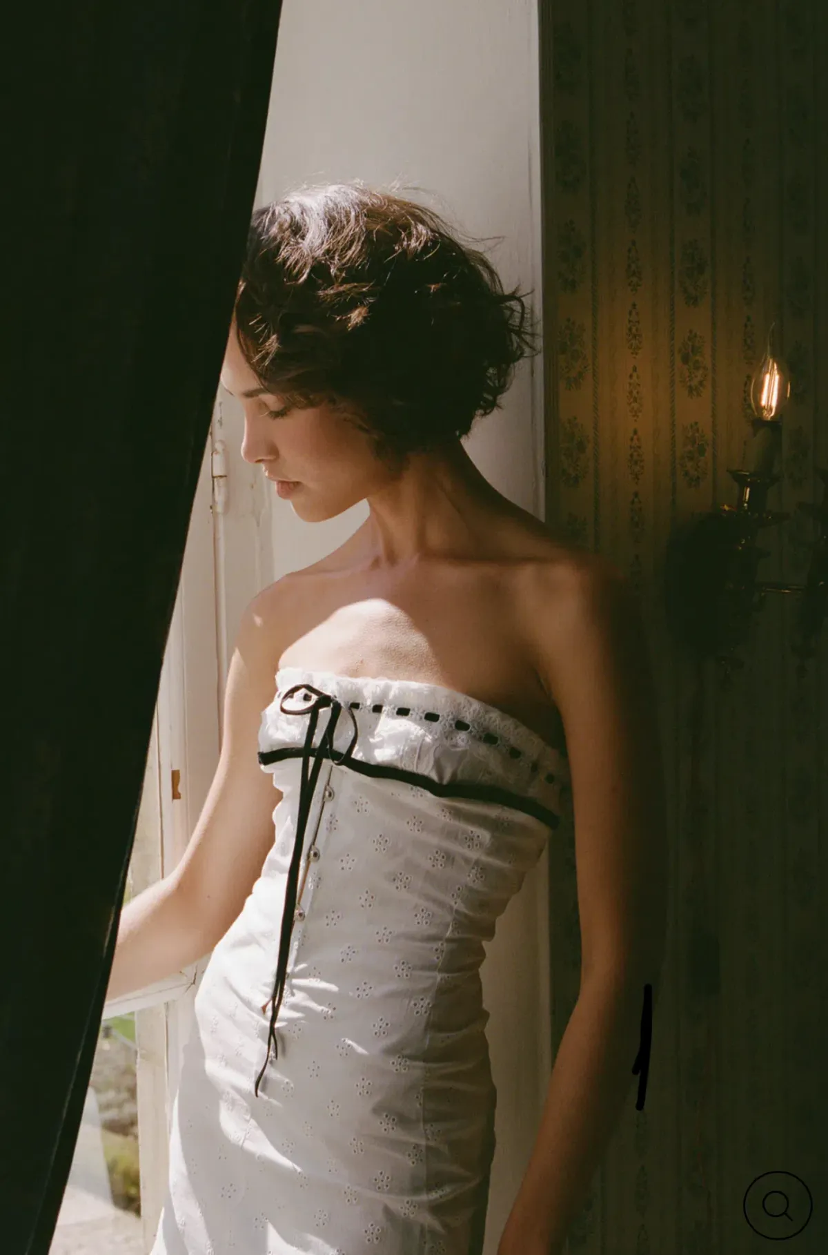 With Jean SABRIN DRESS | WHITE EMBROIDERY size S for rent on The Volte - main image