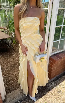 Aje Allairie Gown size 16 Butter Yellow for rent on The Volte - image 4