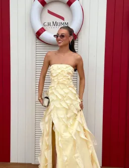 Aje Allairie Gown size 16 Butter Yellow for rent on The Volte - image 1