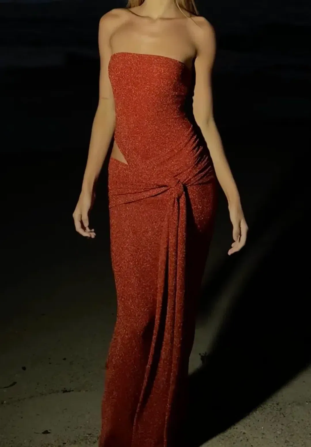 Elaai Monaco Dress Burnt Orange for rent on The Volte - main image