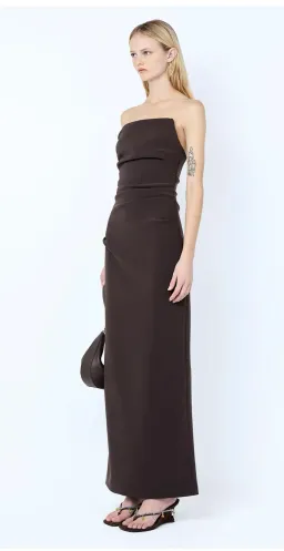 Bec and Bridge Lior strapless dress in espresso for rent on The Volte - image 2