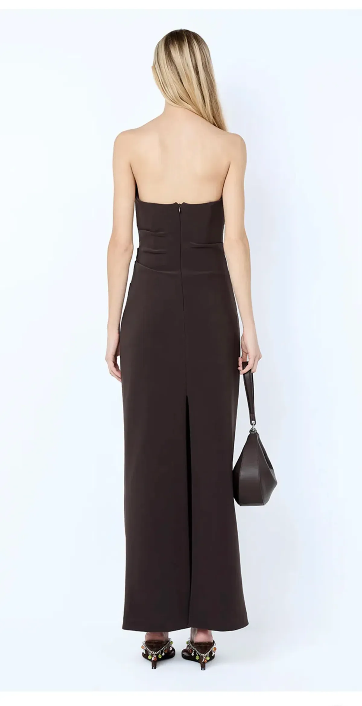 Bec and Bridge Lior strapless dress in espresso - Image 3