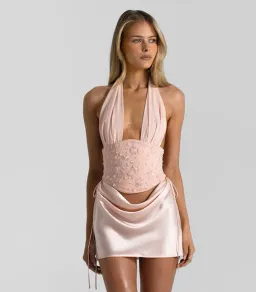 Natalie Rolt Evelyn mini paired with Bronte Top pink 8 for rent on The Volte - image 1