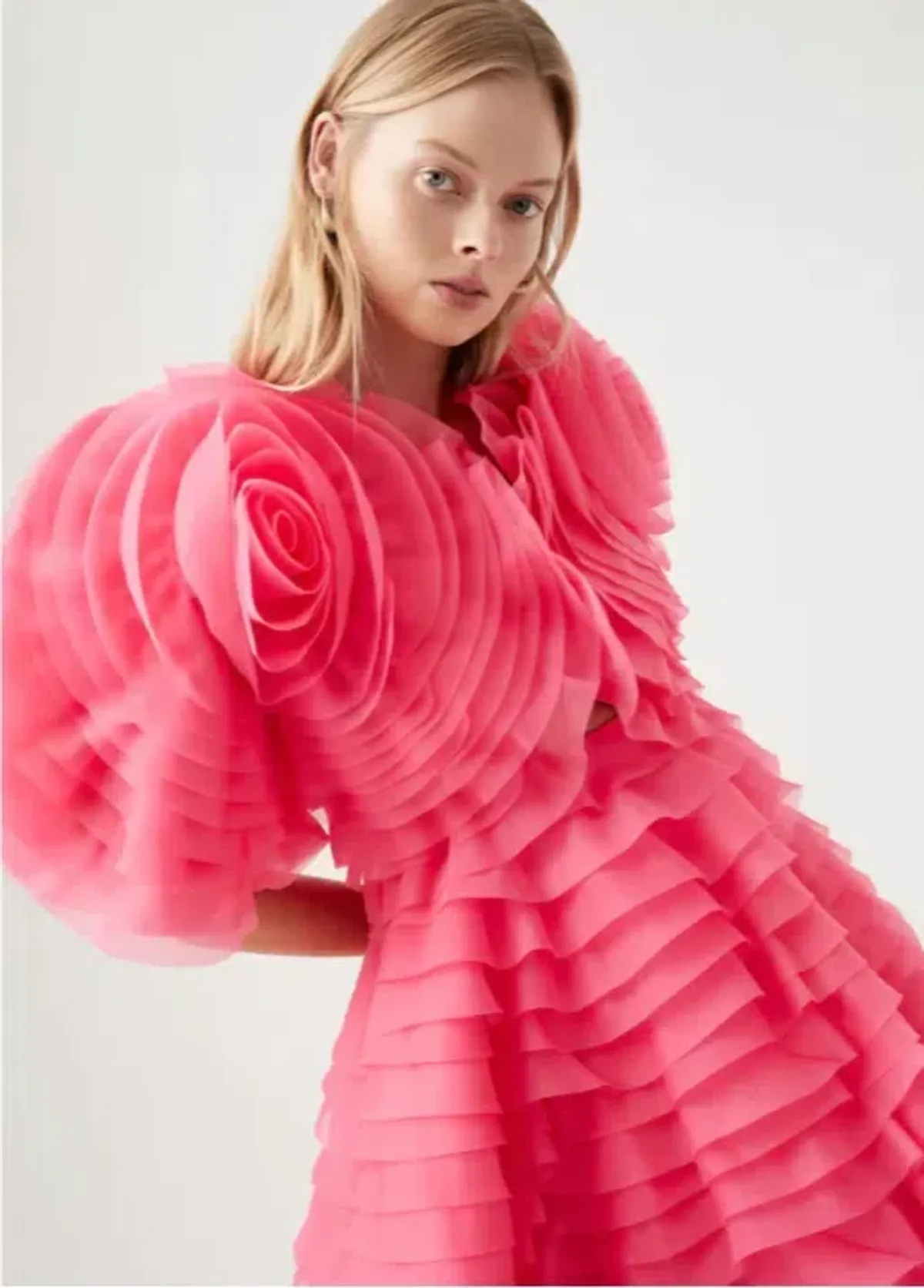 Aje Amour Ruffle Mini Dress Pink Size 16 - Image 5