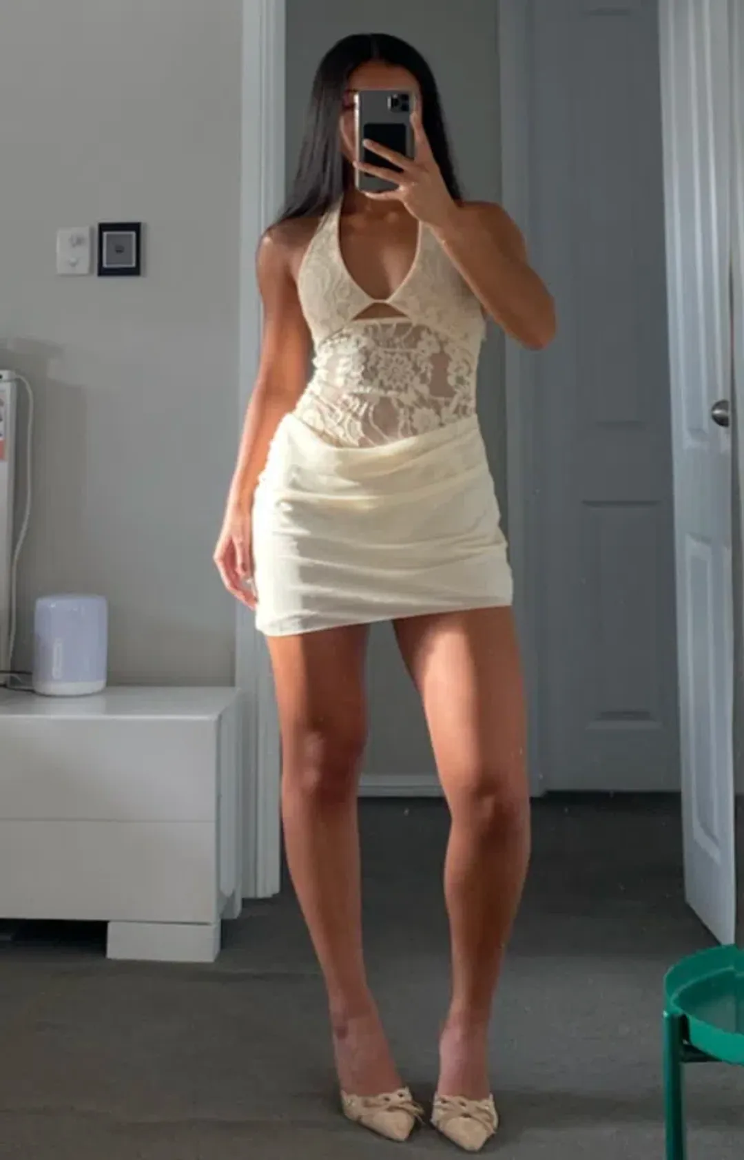 Benni Rocky Mini Dress - Seashell for rent on The Volte - main image