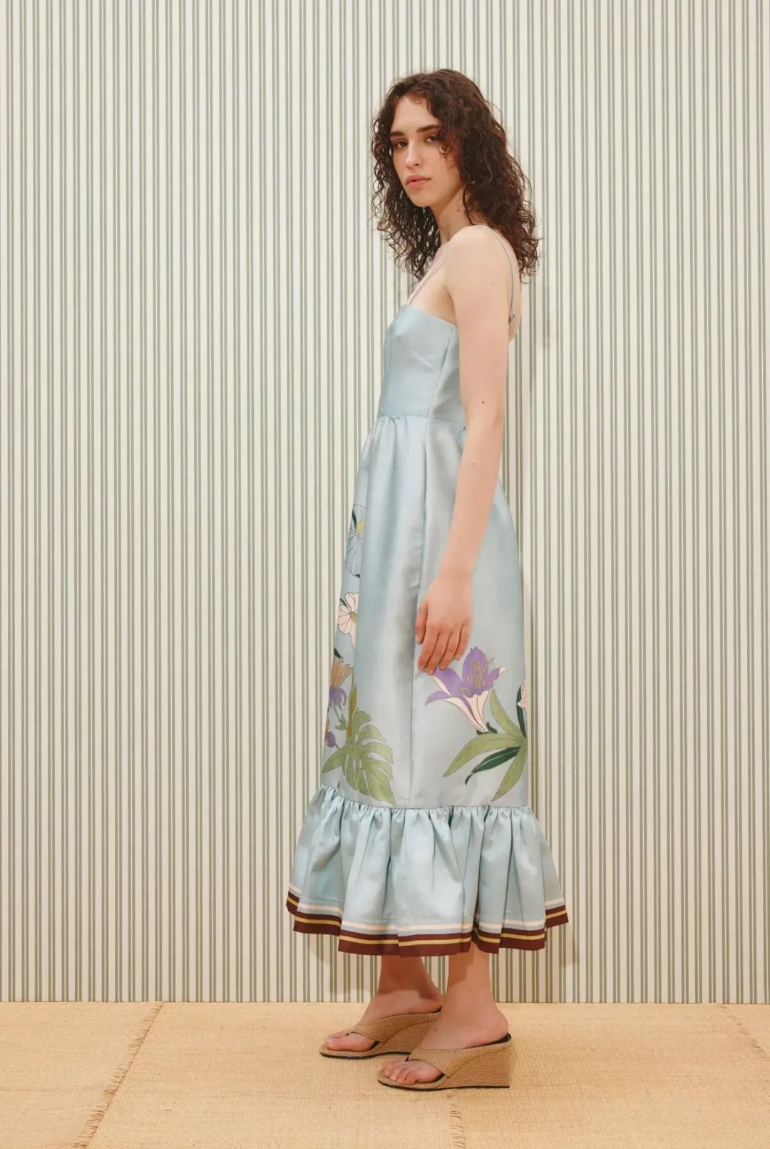 Alemais Alfie Midi Dress Blue floral Size 12 for rent on The Volte - main image