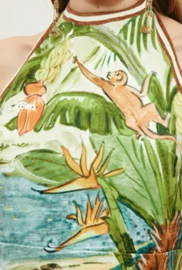 Alemais Toucan Tango Halter Mini dress Cream and Brown Size 10 for rent on The Volte - image 5