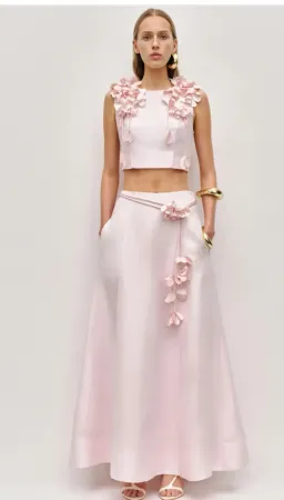 Camille Midi Skirt set s12 &Camille Flower Top s14 for rent on The Volte - image 1