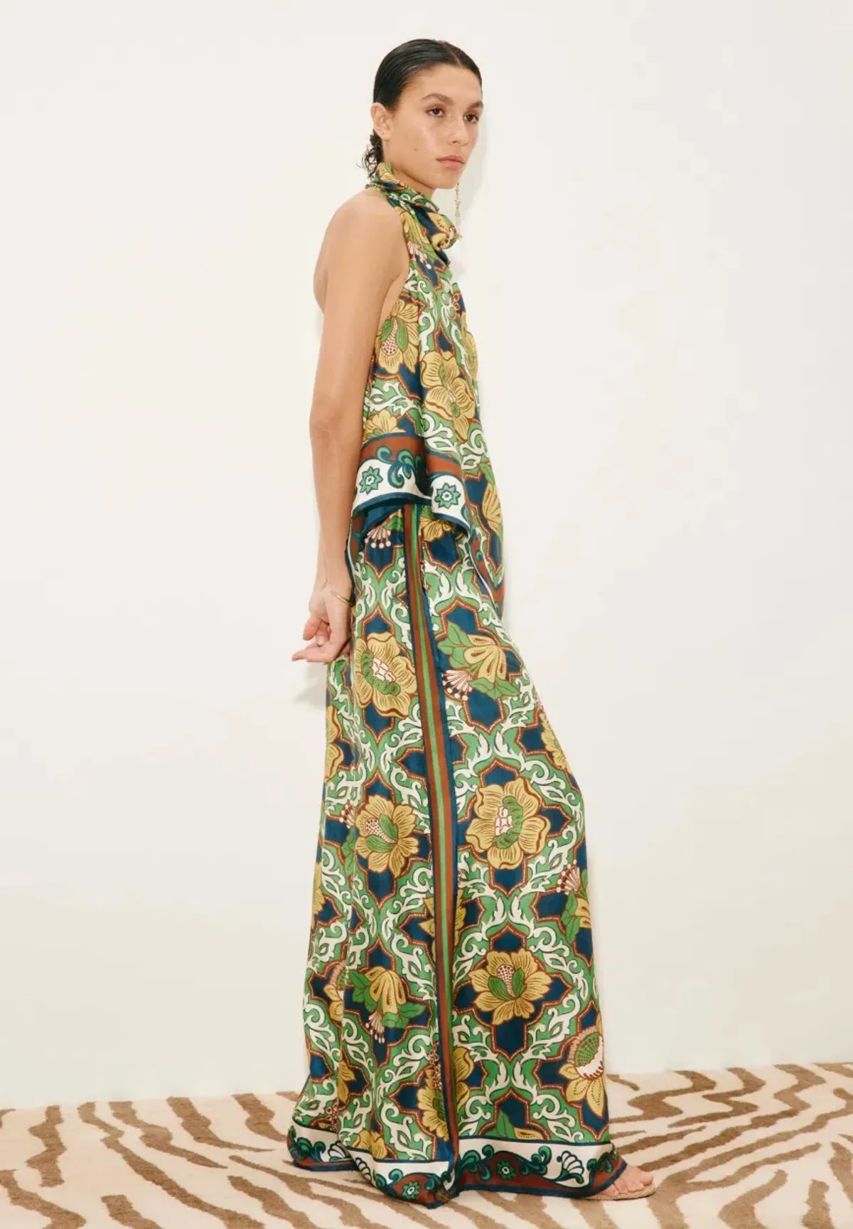 Alémais Liana Silk Top and Palazzo Pant Set Size 16AU - Image 2