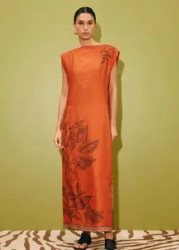 Alémais Monkey Dance Silk Midi Dress Size 16AU for rent on The Volte - image 1