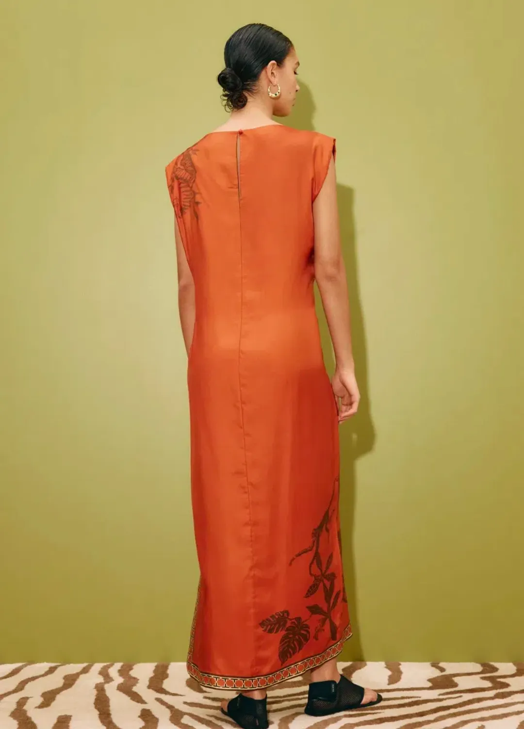 Alémais Monkey Dance Silk Midi Dress Size 16AU for rent on The Volte - main image