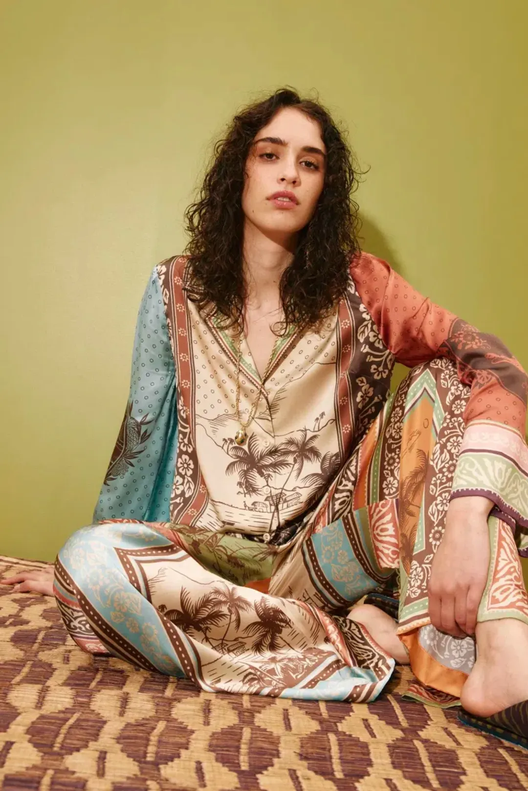 Alémais Alberta Silk Short and Pant Set Size 16AU for rent on The Volte - main image