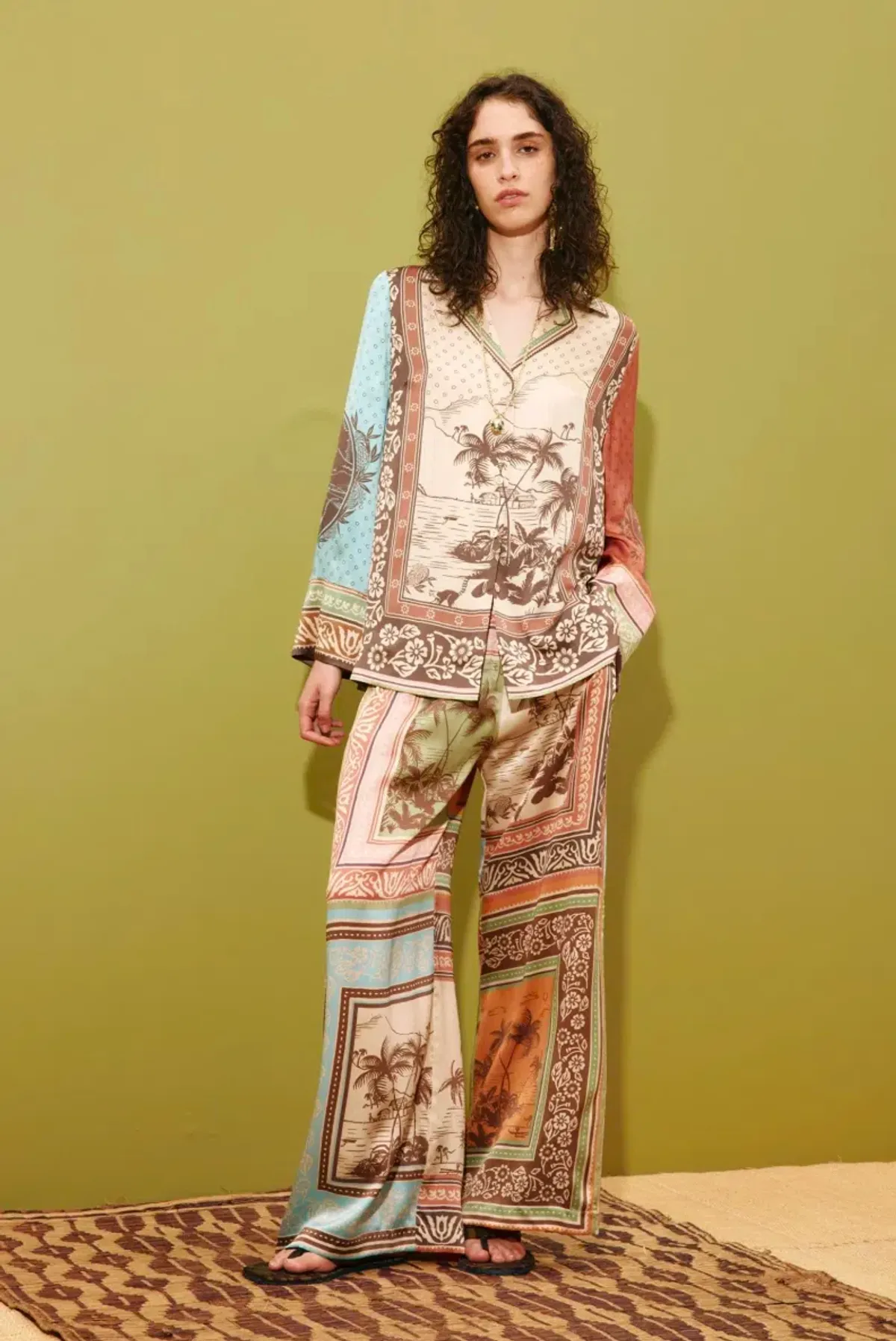 Alémais Alberta Silk Short and Pant Set Size 16AU for rent on The Volte - main image