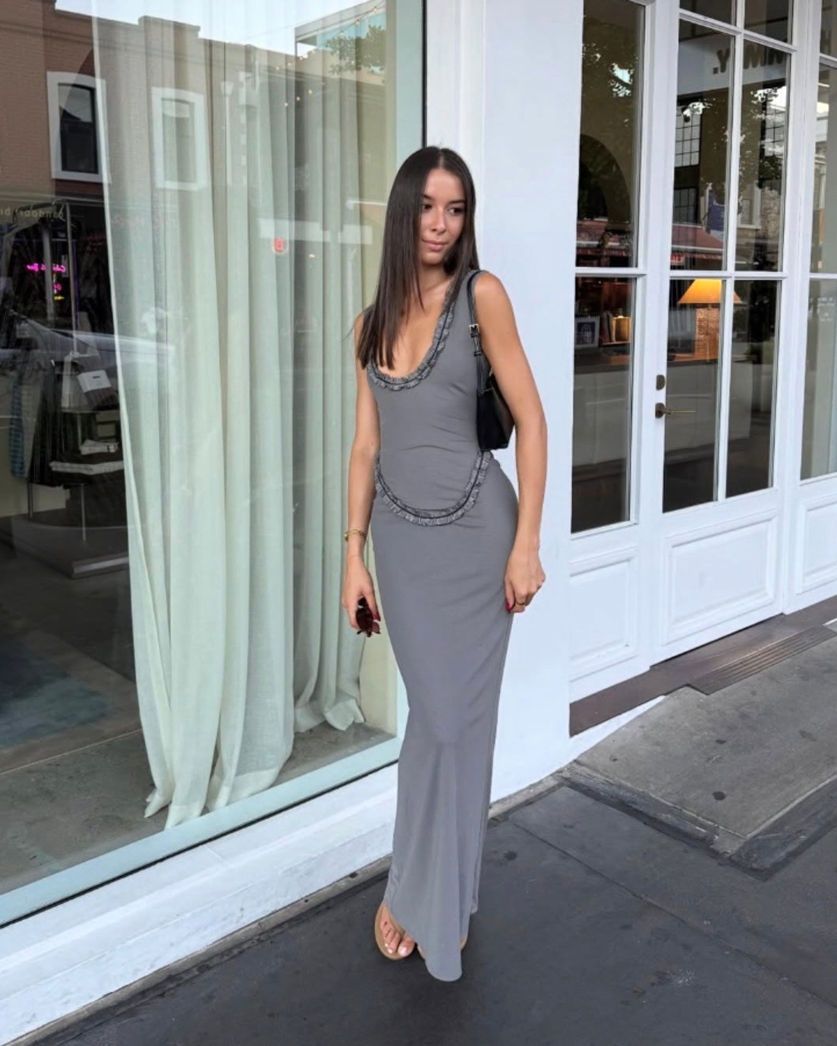 Amelie Teje Miro Maxi Dress Grey - Image 2