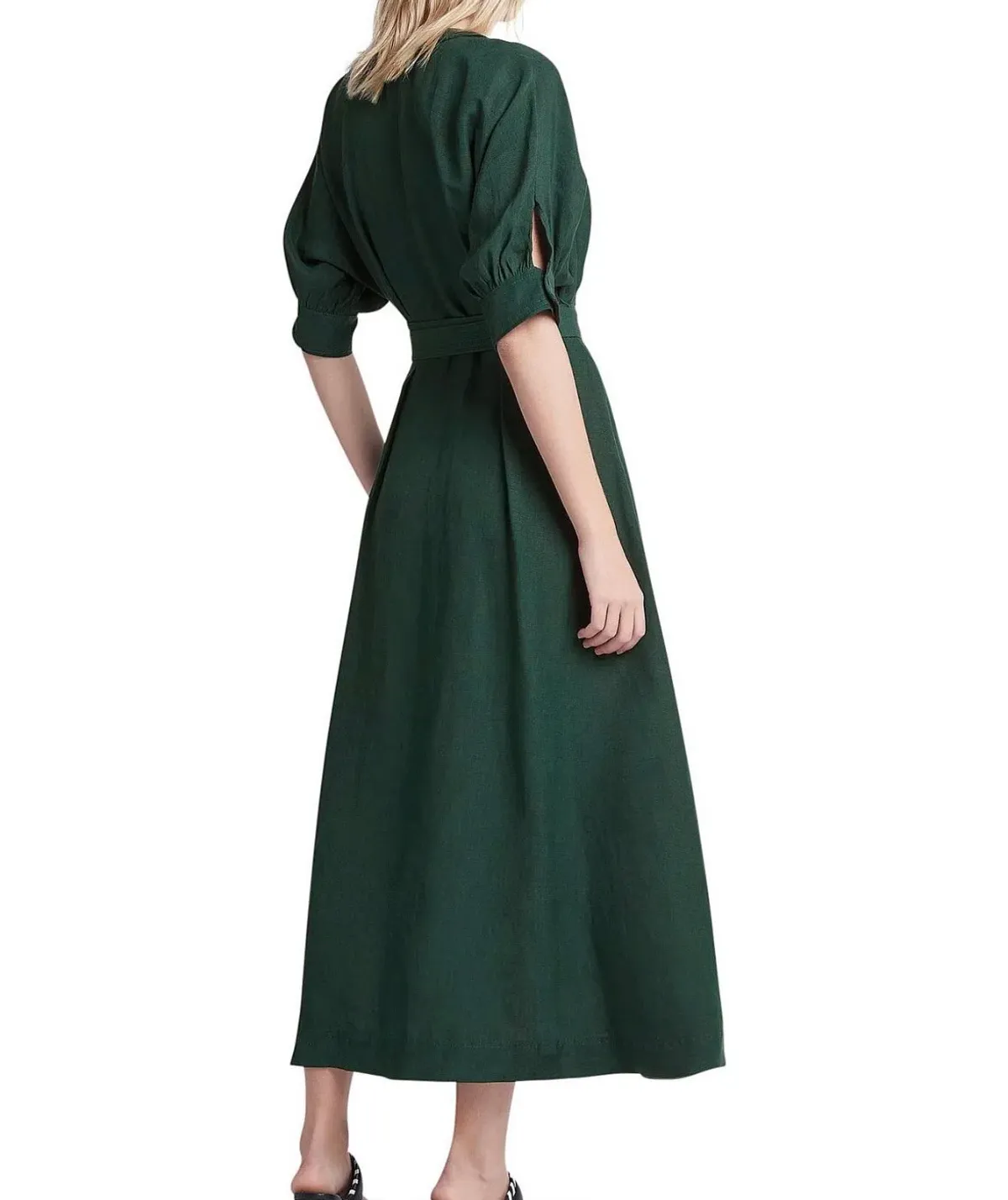 Aje Ennoble Dress Emerald Green Size 8 - Image 3