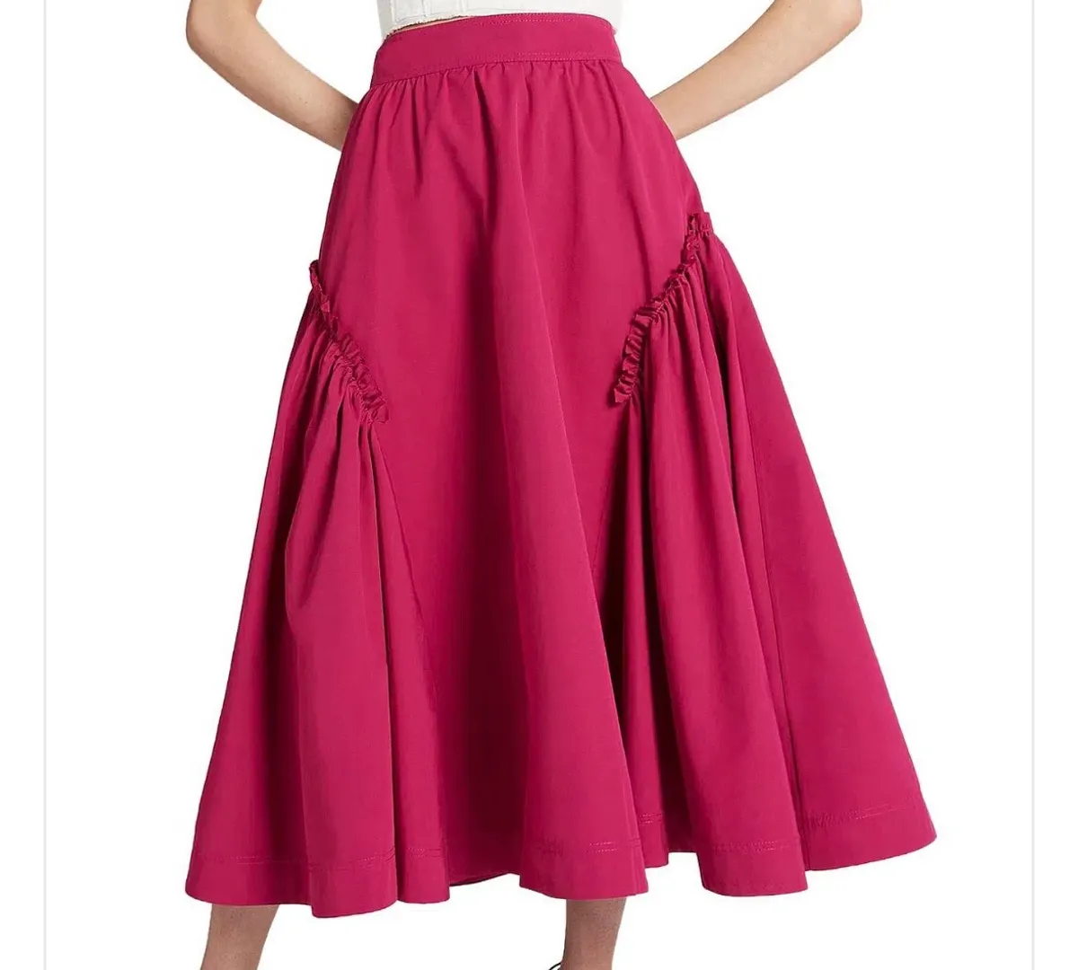 Aje Promise Midi Skirt Fuchsia Size 8 for rent on The Volte - main image