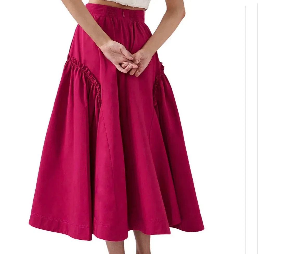 Aje Promise Midi Skirt Fuchsia Size 8 for rent on The Volte - main image