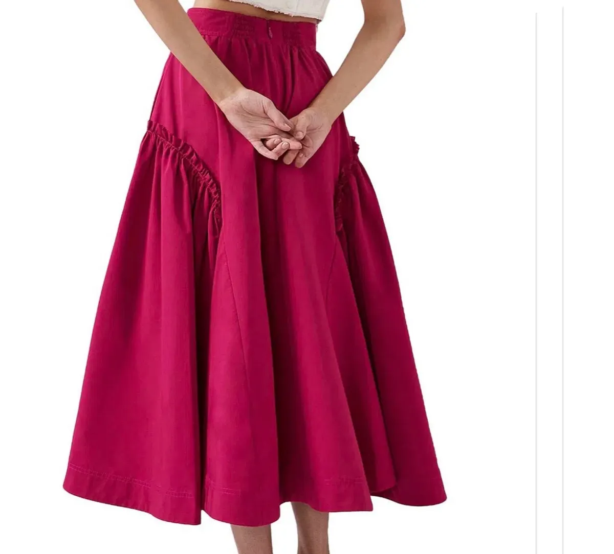 Aje Promise Midi Skirt Fuchsia Size 8 - Image 3