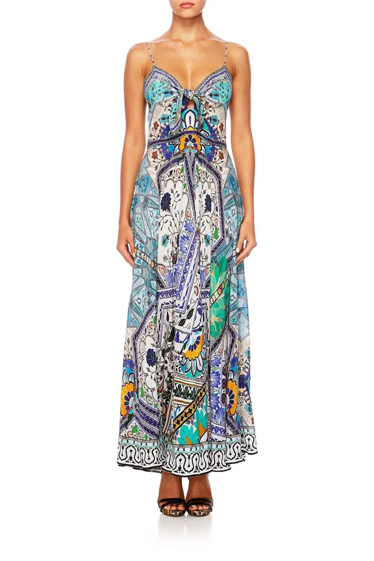 Camilla Everlasting Udaipur Long Maxi Dress Tie Front | Size XL - Image 5