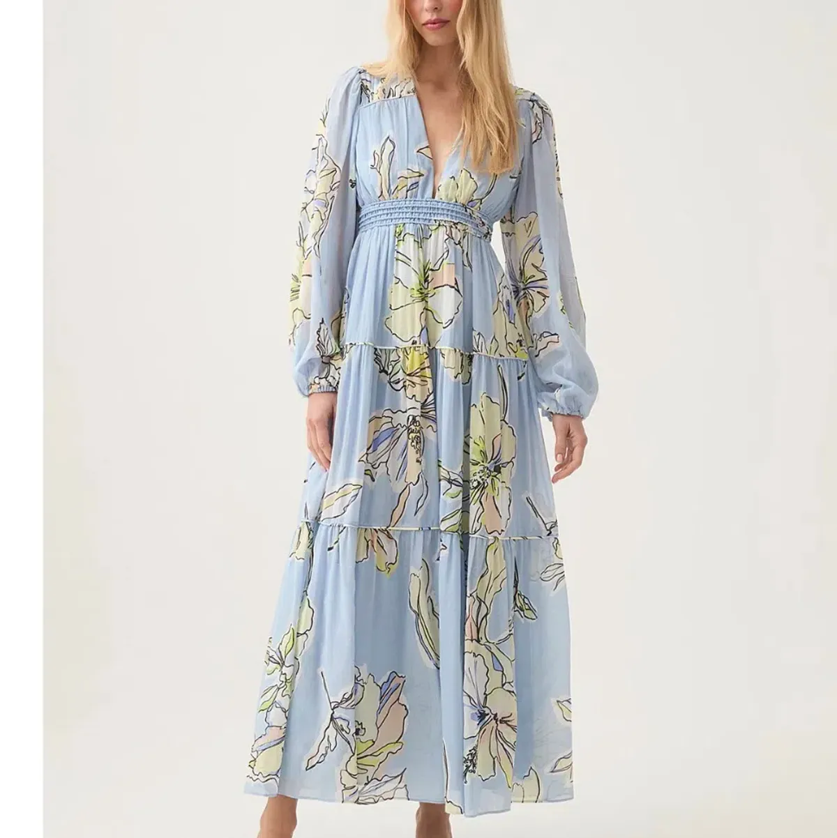 Aje Romantica Voile Maxi Dress Size 8 for rent on The Volte - main image