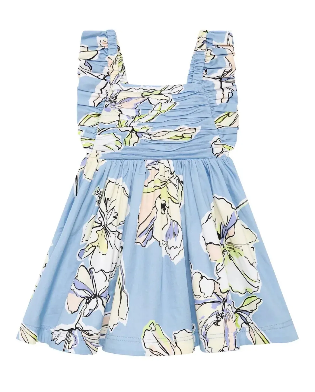 Aje Kids Rosetta Frill Dress Blue Size 8 for rent on The Volte - main image