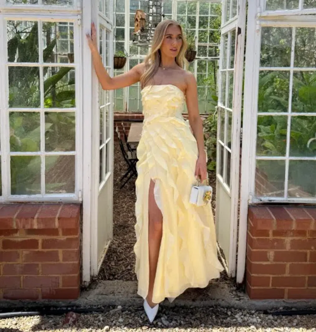 Aje Allaire Gown in Butter Yellow Size 12 for rent on The Volte - main image