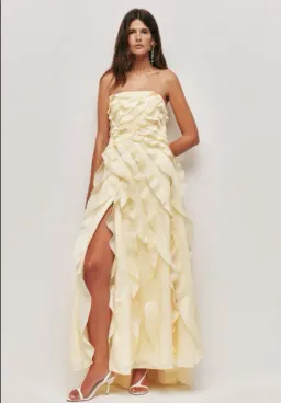 Aje Allaire Gown in Butter Yellow Size 6 for rent on The Volte - image 1