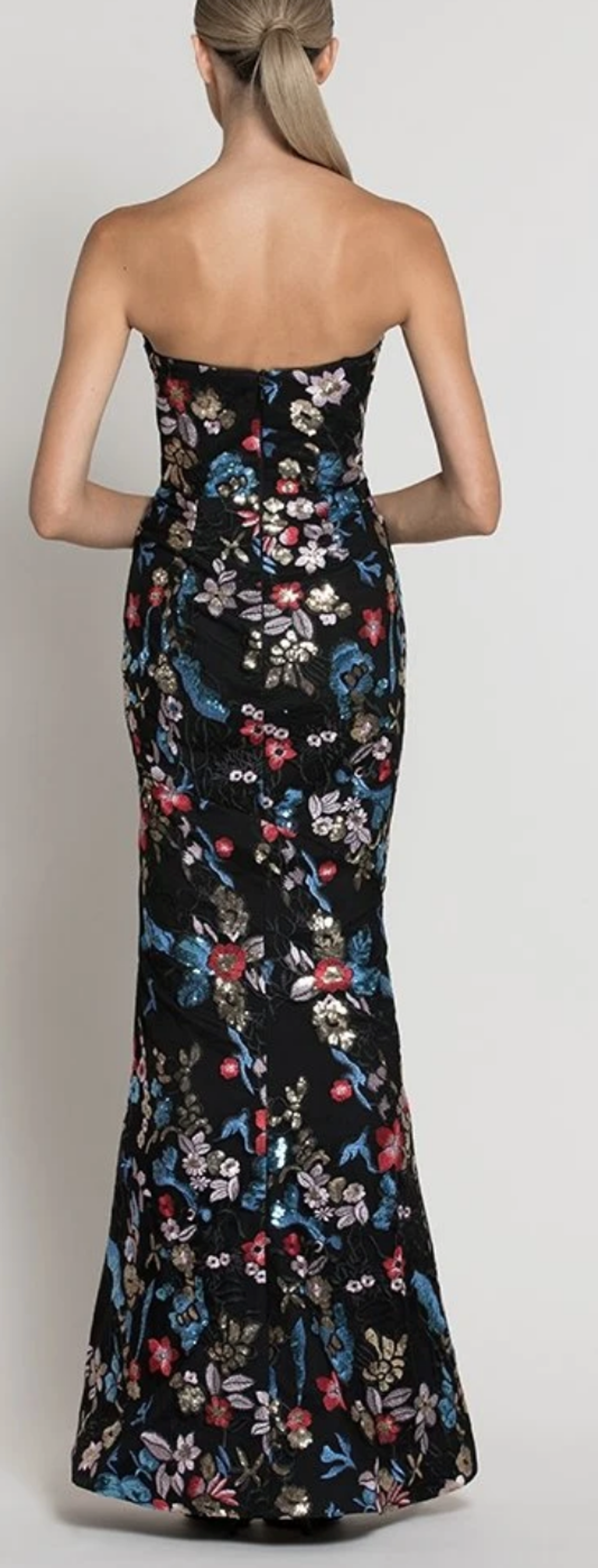 Bariano SELENE STRAPLESS MULTI-LACE GOWN B39D10-HL - Image 2