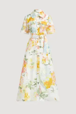 Aje Manon Midi Dress in Jardin Floral Print Size 10 for rent on The Volte - image 4