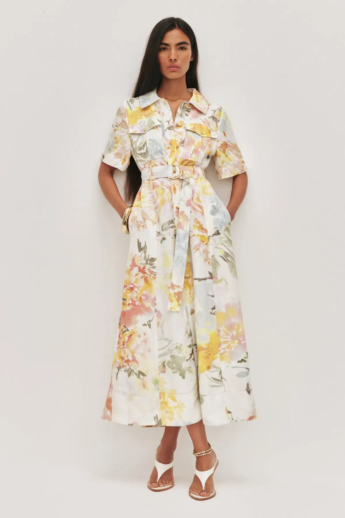 Aje Manon Midi Dress in Jardin Floral Print Size 10 - Image 1