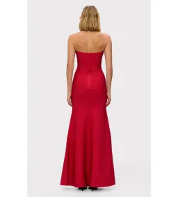 Herve Leger The Sara Gown Lipstick Red Size XS/AU 4-6 for rent on The Volte - image 3
