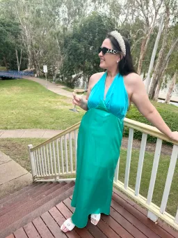 The Wolf Gang Oahu slip dress AQUA sz XL for rent on The Volte - image 3