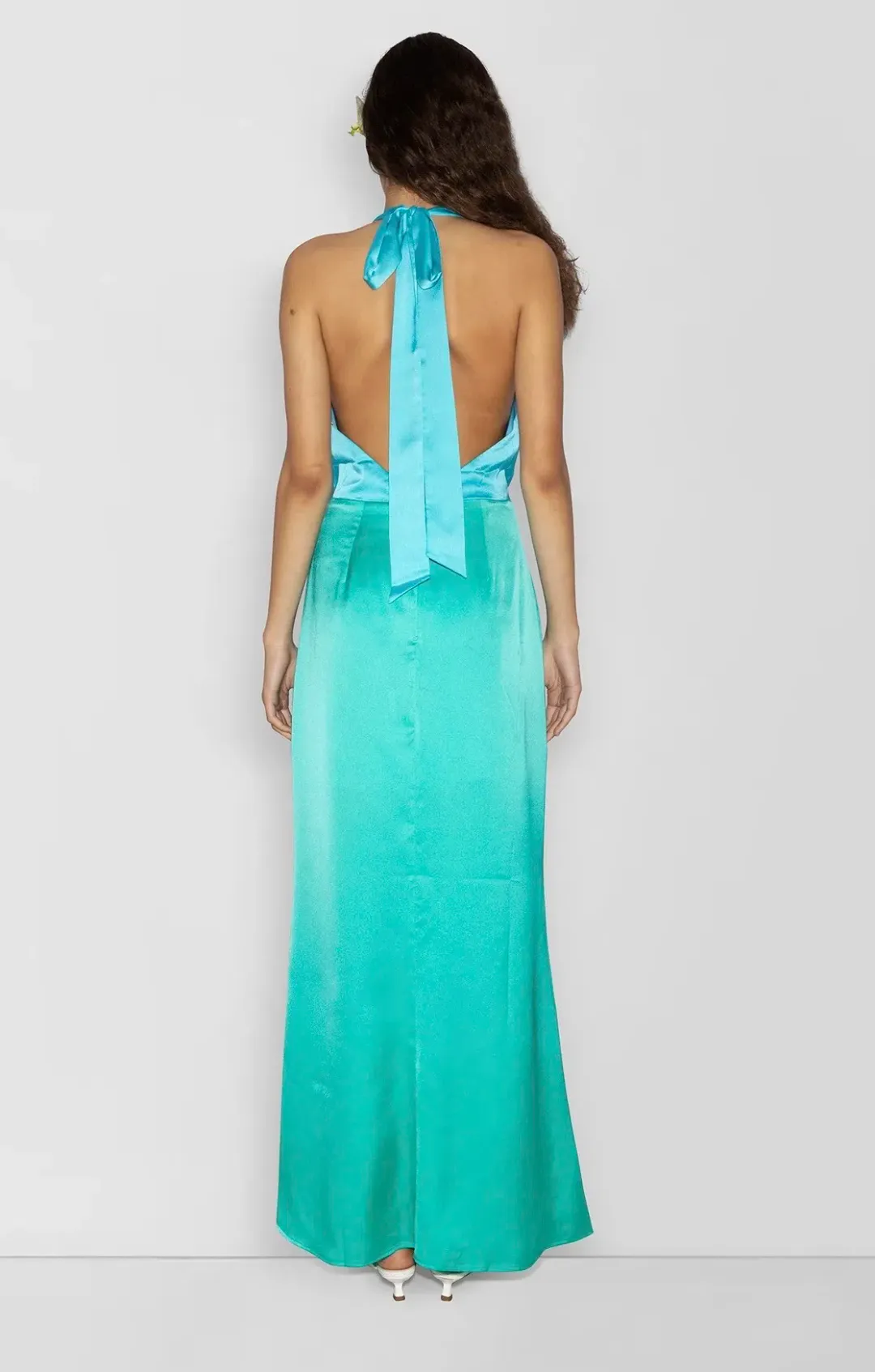The Wolf Gang Oahu slip dress AQUA sz XL for rent on The Volte - main image