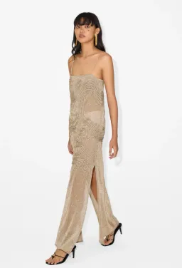 Magali Pascal JACKIE SLIP DRESS - SILVER GOLD size M for rent on The Volte - image 3