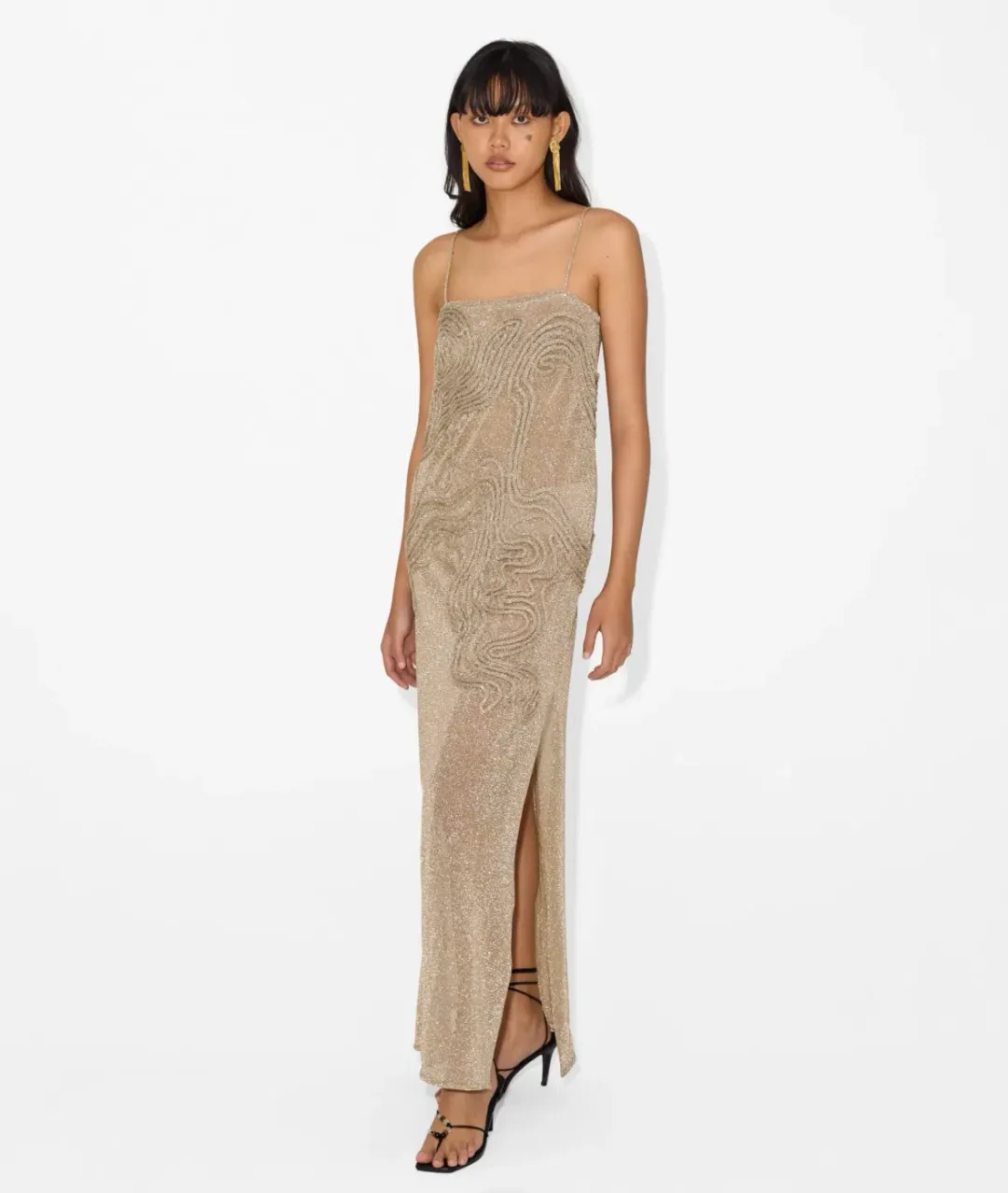 Magali Pascal JACKIE SLIP DRESS - SILVER GOLD size M for rent on The Volte - main image
