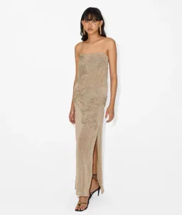 Magali Pascal JACKIE SLIP DRESS - SILVER GOLD size M for rent on The Volte - image 1