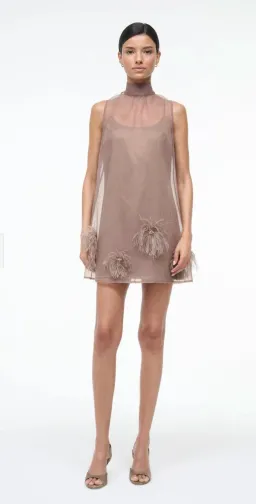 STAUD ALBEE MINI DRESS TRUFFLE, size L for rent on The Volte - image 1
