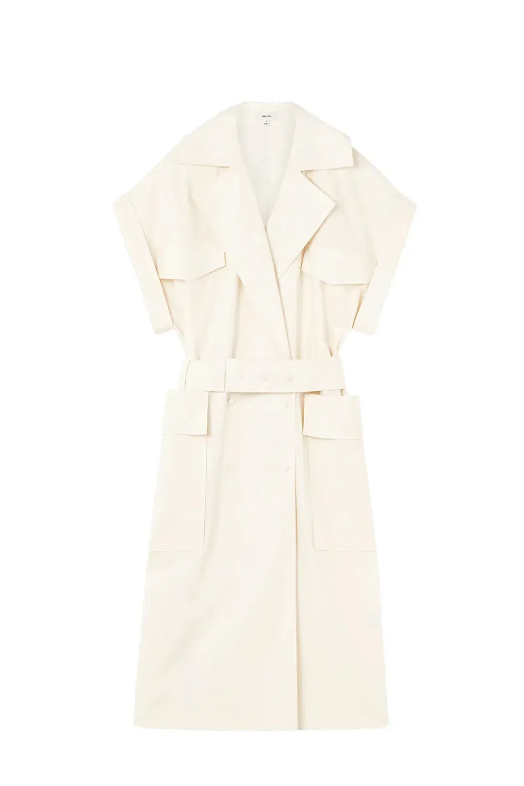 Oroton DB Cotton Shirt Dress Cream Size L / AU 12 for rent on The Volte - main image
