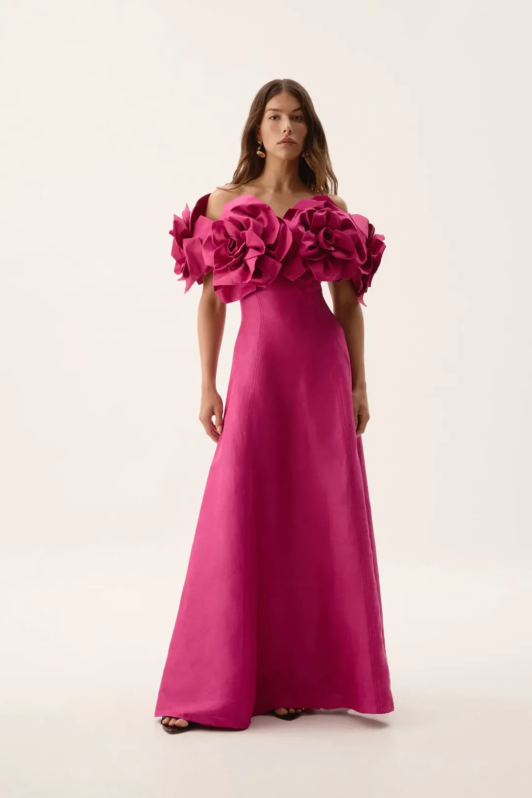 Aje Etta gown magenta size 16 for rent on The Volte - main image