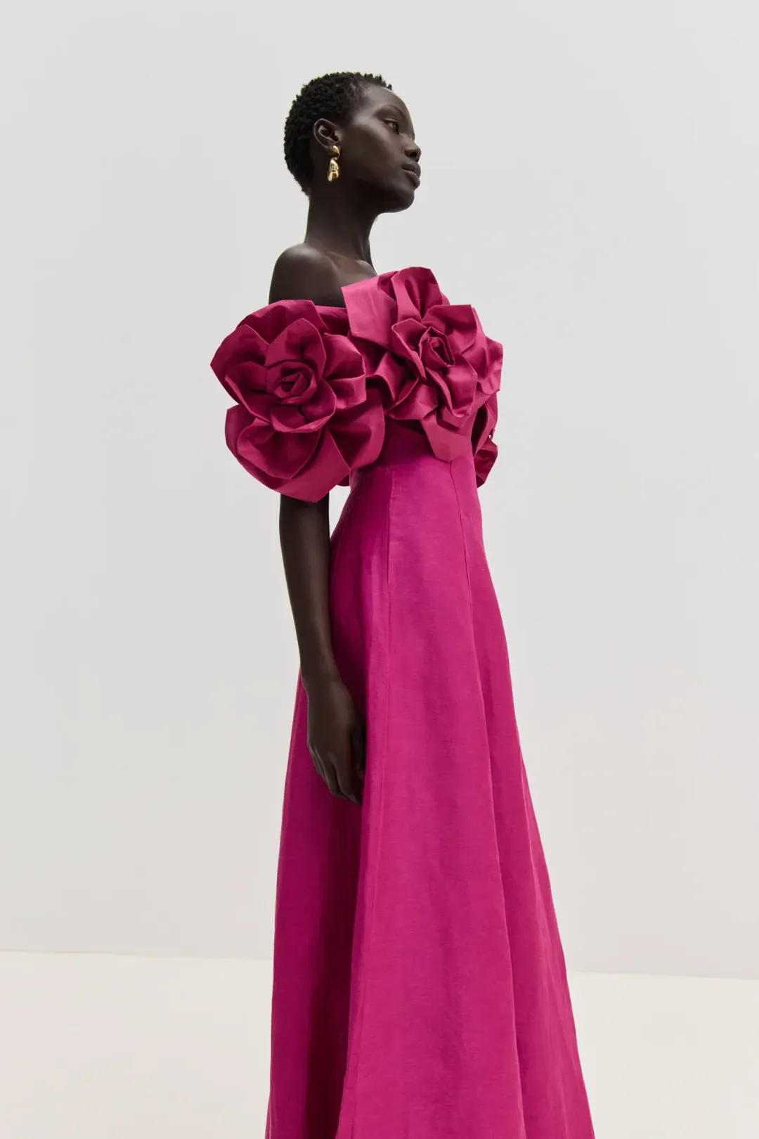 Aje Etta gown magenta size 16 for rent on The Volte - main image