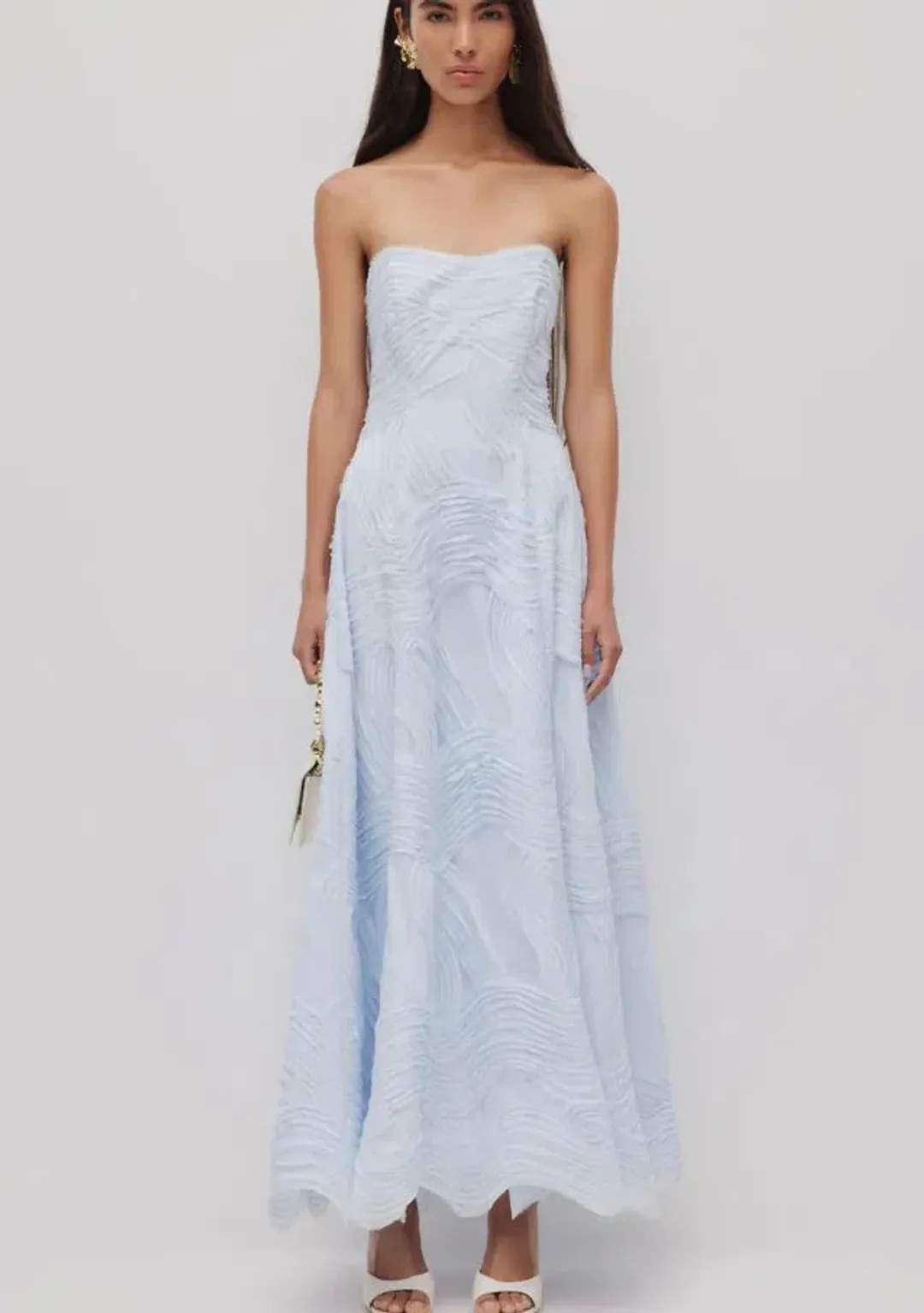 Aje Wave Gown in Pastel Blue Size 10 for rent on The Volte - main image