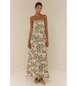 Palm Noosa Alessia Maxi Dress Pink Jardin Size 8 for rent on The Volte - image 1